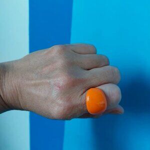 Anthropologie Aquamarine Gold Adjustable Ring